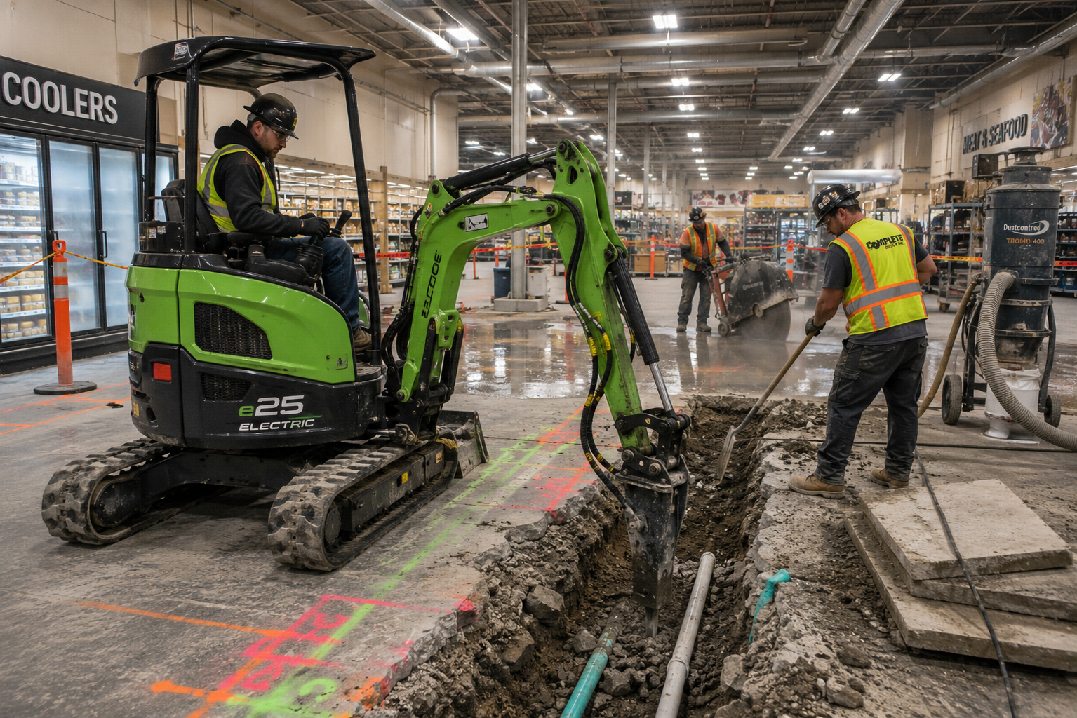 Why Electric Excavation Matters for Indoor Commercial Projects