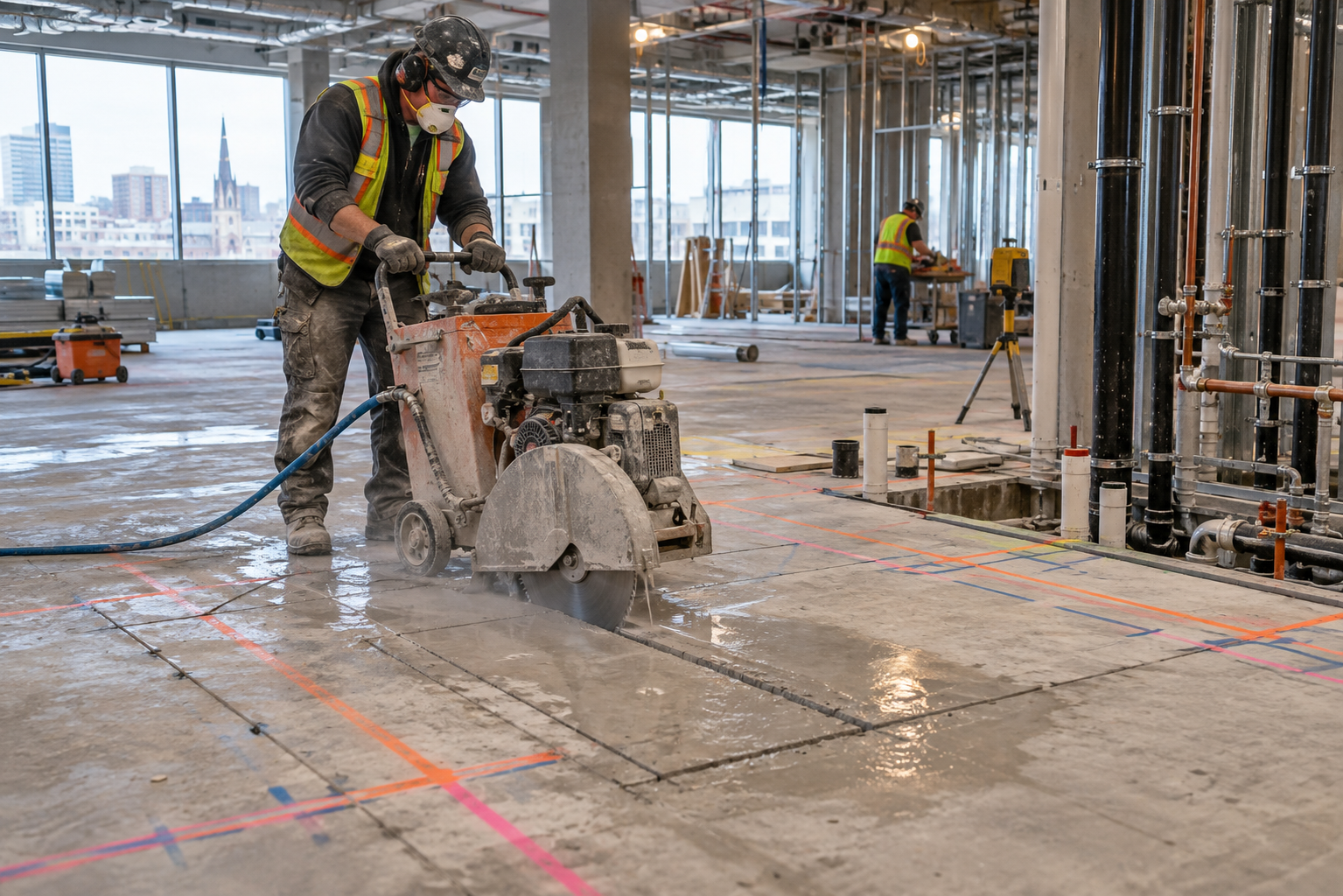 Concrete Cutting in a Renovated Industrial Space